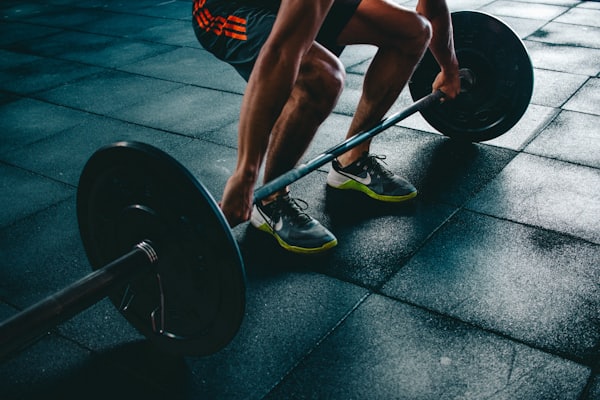 Person performing strength exercise